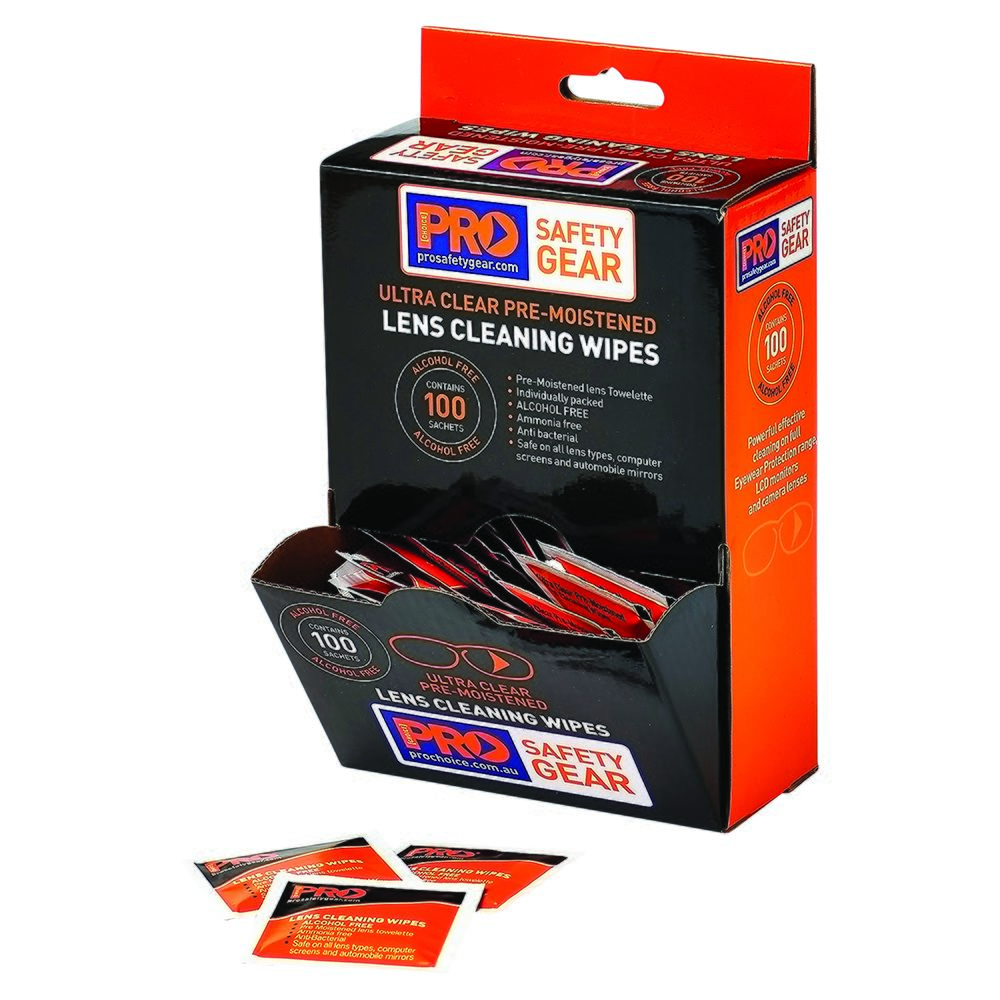 Lens Cleaning Wipe - Alcohol Free 100 Pack — Eye Protection | GRS Safety Perth