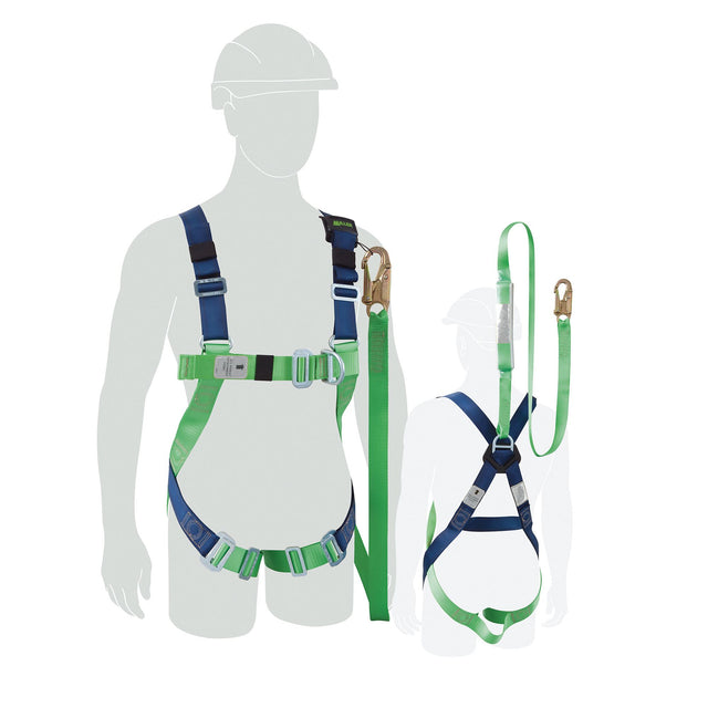 Contractor Value Plus Harness with integrated lanyard, Medium-Large — Height Safety | GRS Safety Perth