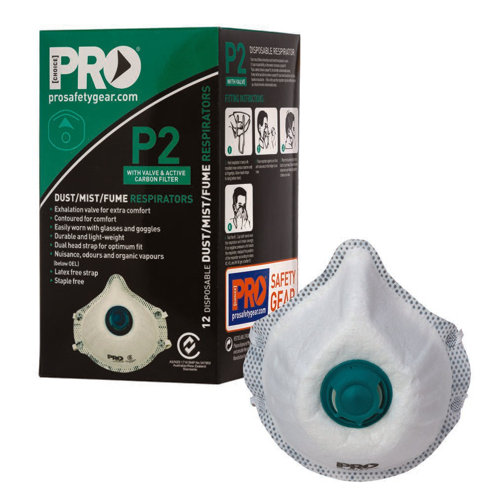 Dust Masks P2+Valve+Carbon — Respiratory | GRS Safety Perth