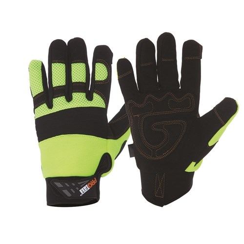 Profit Protec Gloves Hi Vis Yellow — Hand Protection | GRS Safety Perth