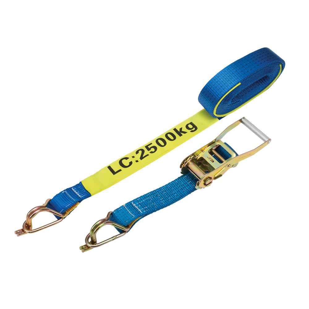 Ratchet Tie Down 50mmx9M 2.5T Captive J-Hook — Height Safety | GRS Safety Perth