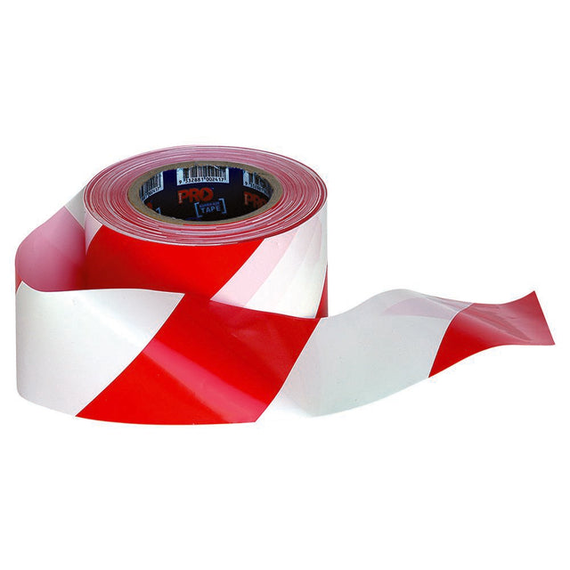 Barricade Tape - 100M X 75mm Red & White — Site Safety | GRS Safety Perth