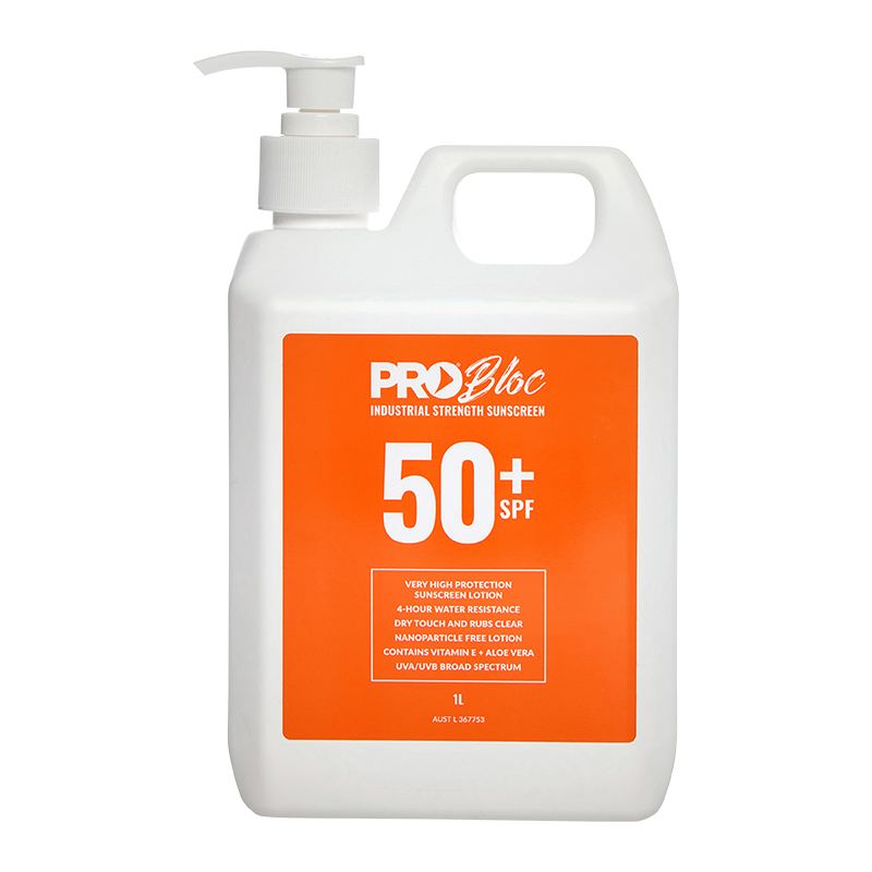 Probloc SPF 50 + Sunscreen 1L Pump Bottle — Sun & Hydration | GRS Safety Perth