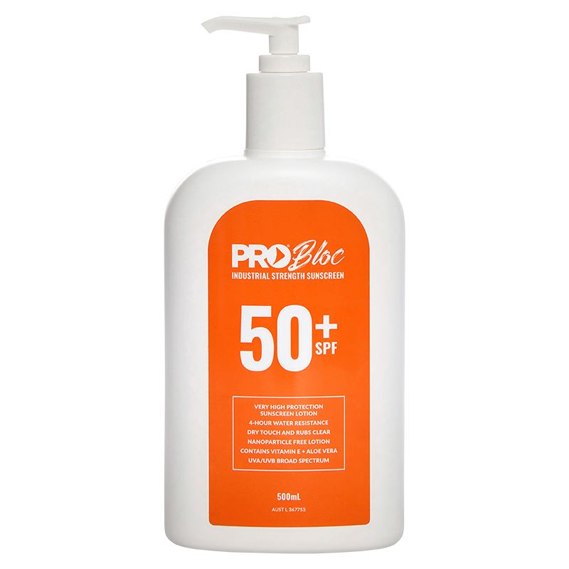 Probloc SPF 50 + Sunscreen 500ML Pump Bottle — Sun & Hydration | GRS Safety Perth