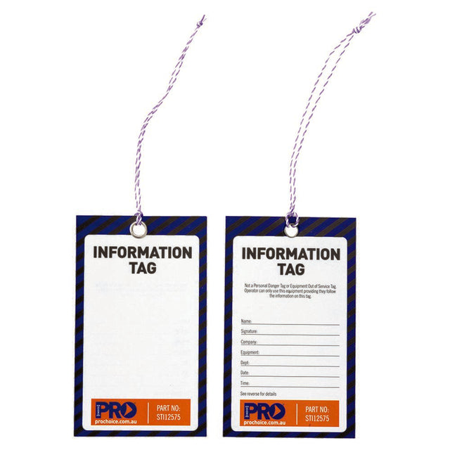 Safety Tag -125mm X 75mm Information (Blank) — Site Safety | GRS Safety Perth