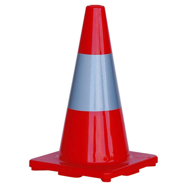 Orange PVC Traffic Cone / Reflective Tape 450mm — Site Safety | GRS Safety Perth