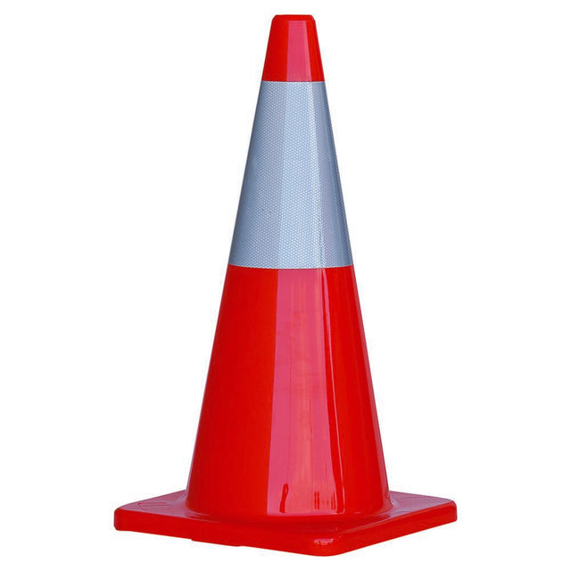 Orange PVC Traffic Cone / Reflective Tape 700mm — Site Safety | GRS Safety Perth