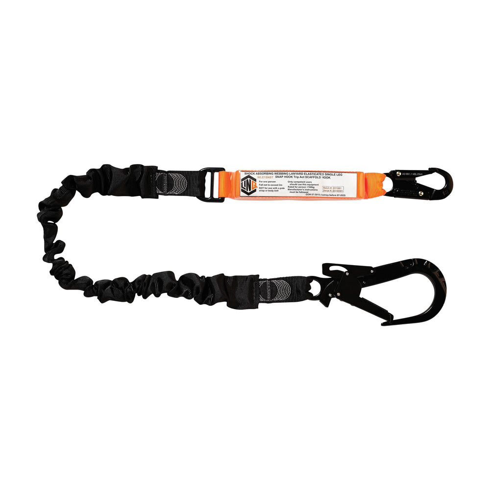 Elite Single Leg Elite Elasticated Lanyard with Hardware SN & ST — Height Safety | GRS Safety Perth