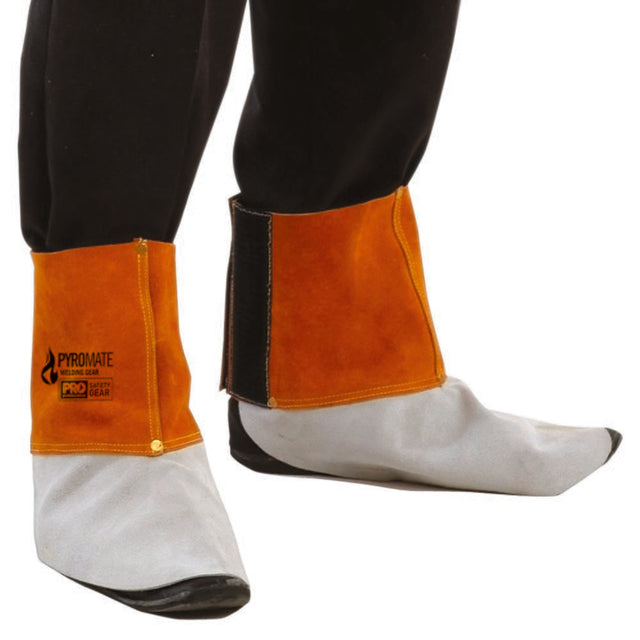 Pyromate Welders Leather Spats Large — Hi-Vis Workwear | GRS Safety Perth