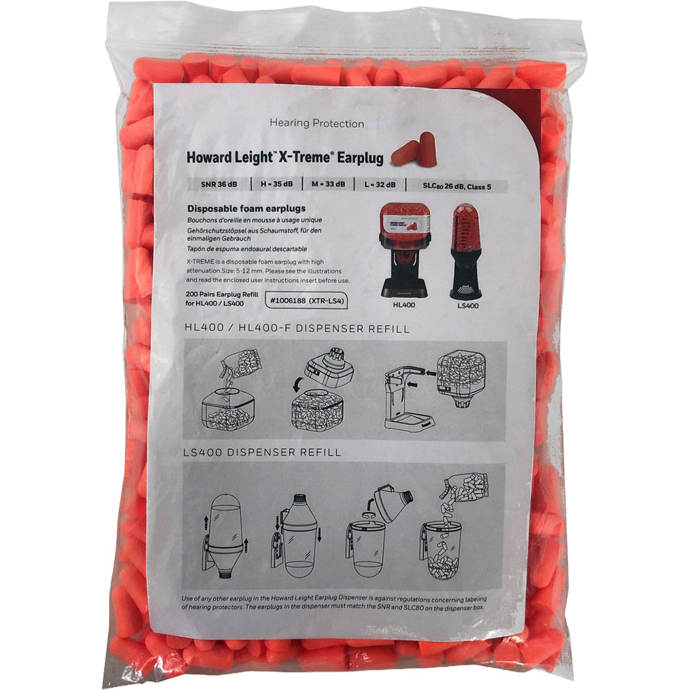 X-Treme Uncorded Earplugs Refill Bag (200 Pairs) — Hearing | GRS Safety Perth