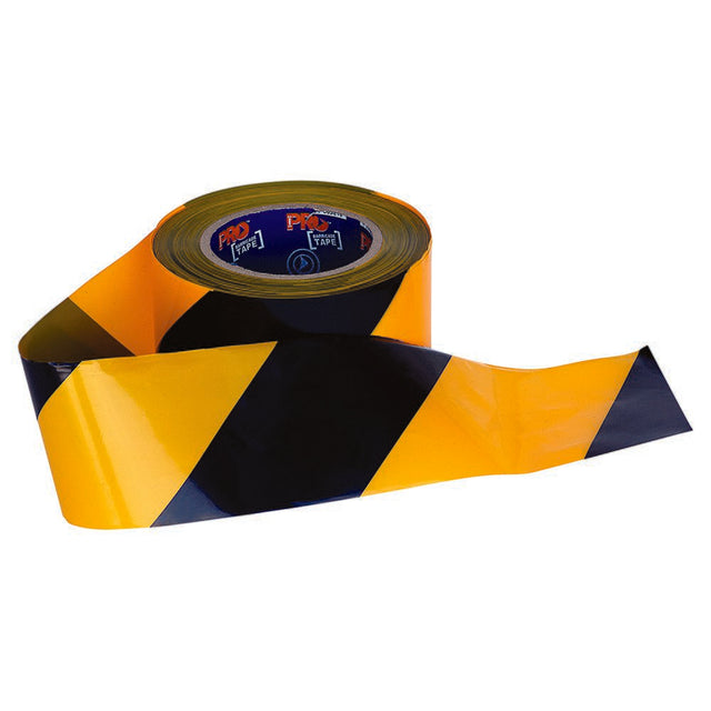 Barricade Tape - 100M X 75mm Yellow / Black — Site Safety | GRS Safety Perth