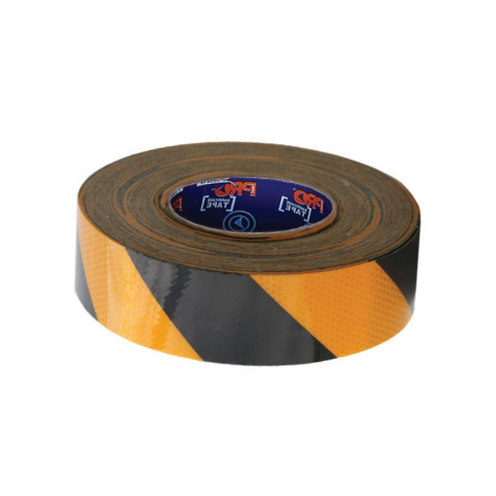 Self Adhesive Reflective Hazard Tape Yellow & Black. 50M X 50mm — Site Safety | GRS Safety Perth